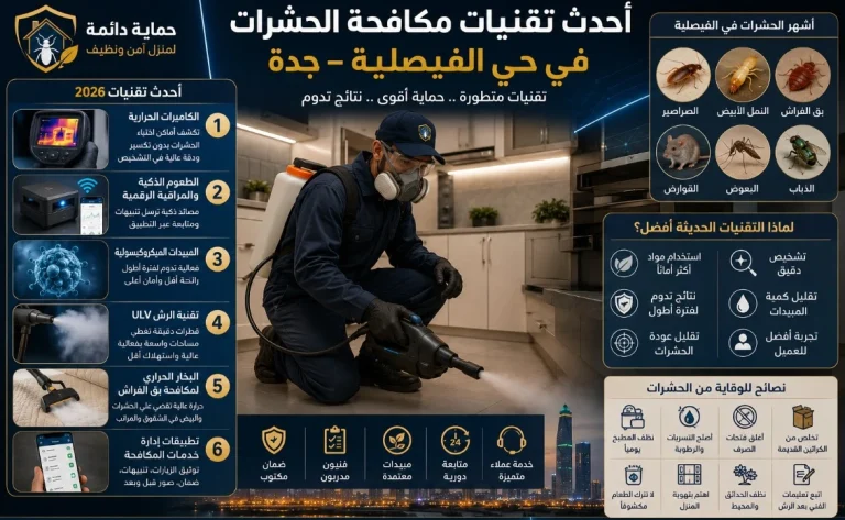 شركة مكافحة حشرات بحي الفيصلية جدة | أحدث تقنيات مكافحة الحشرات